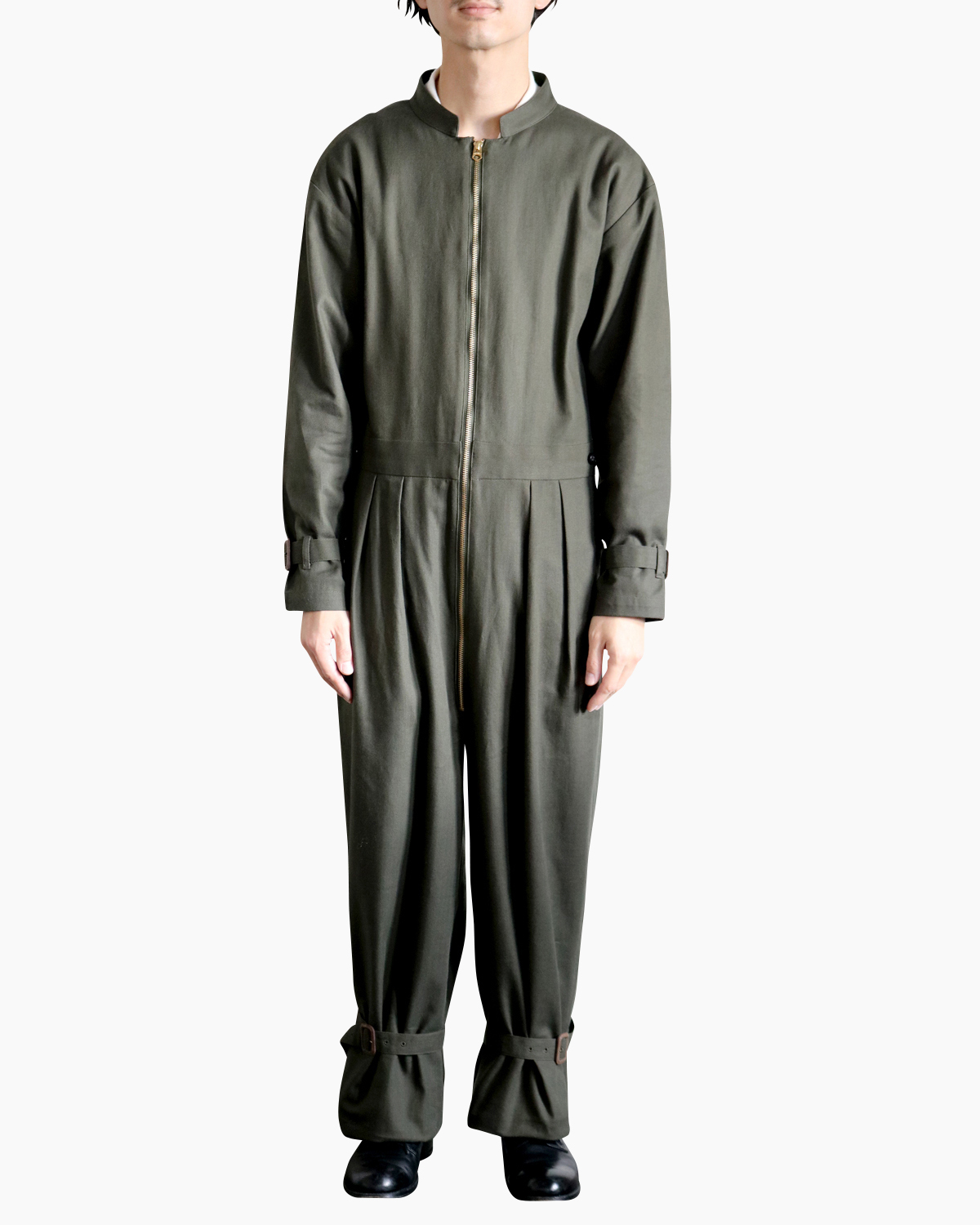 NEAT｜Herringbone｜JUMPSUIT - Olive｜Exclusive｜PRODUCT｜Continuer