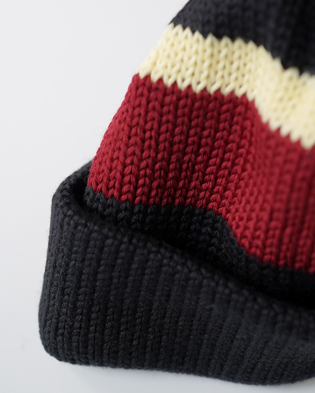 3 COLOR KNIT - Black × Yellow × Wine｜COMESANDGOES