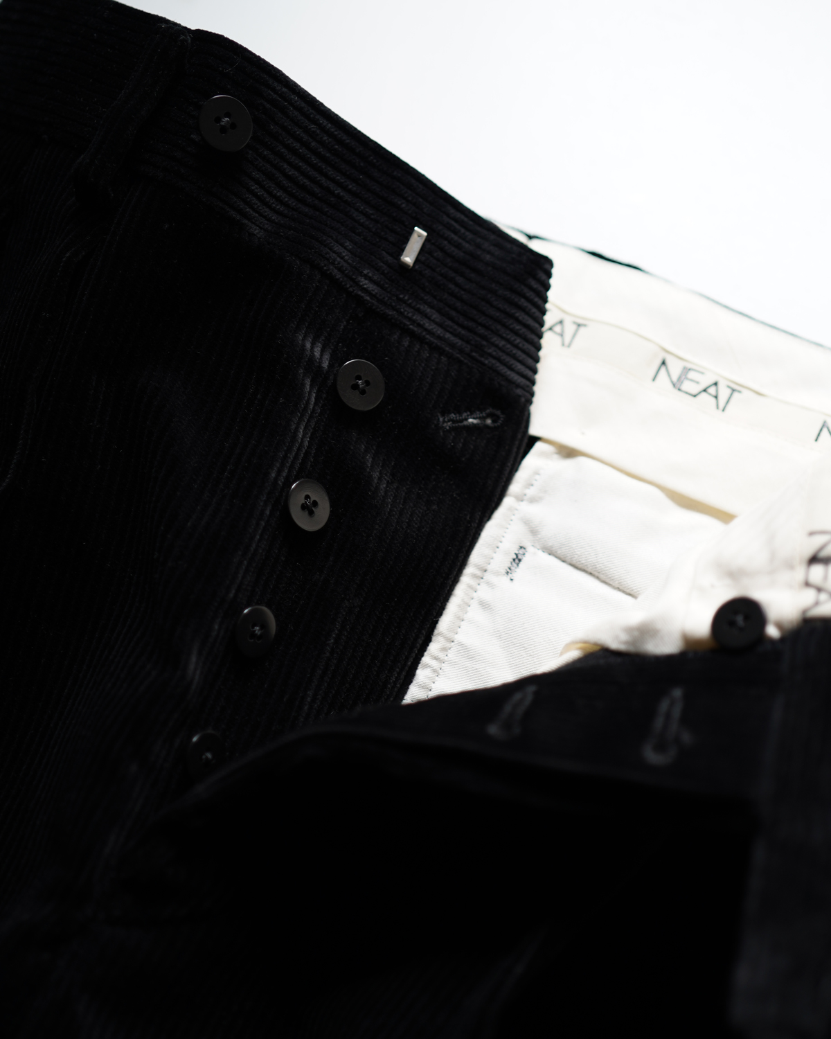 3PLY 8W Heavy Corduroy｜FLARE - Black｜NEAT