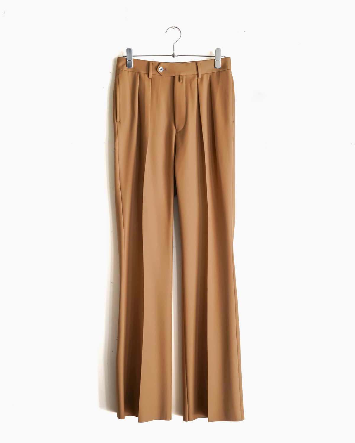 Back Satin Gabardine｜FLARE - Camel｜NEAT