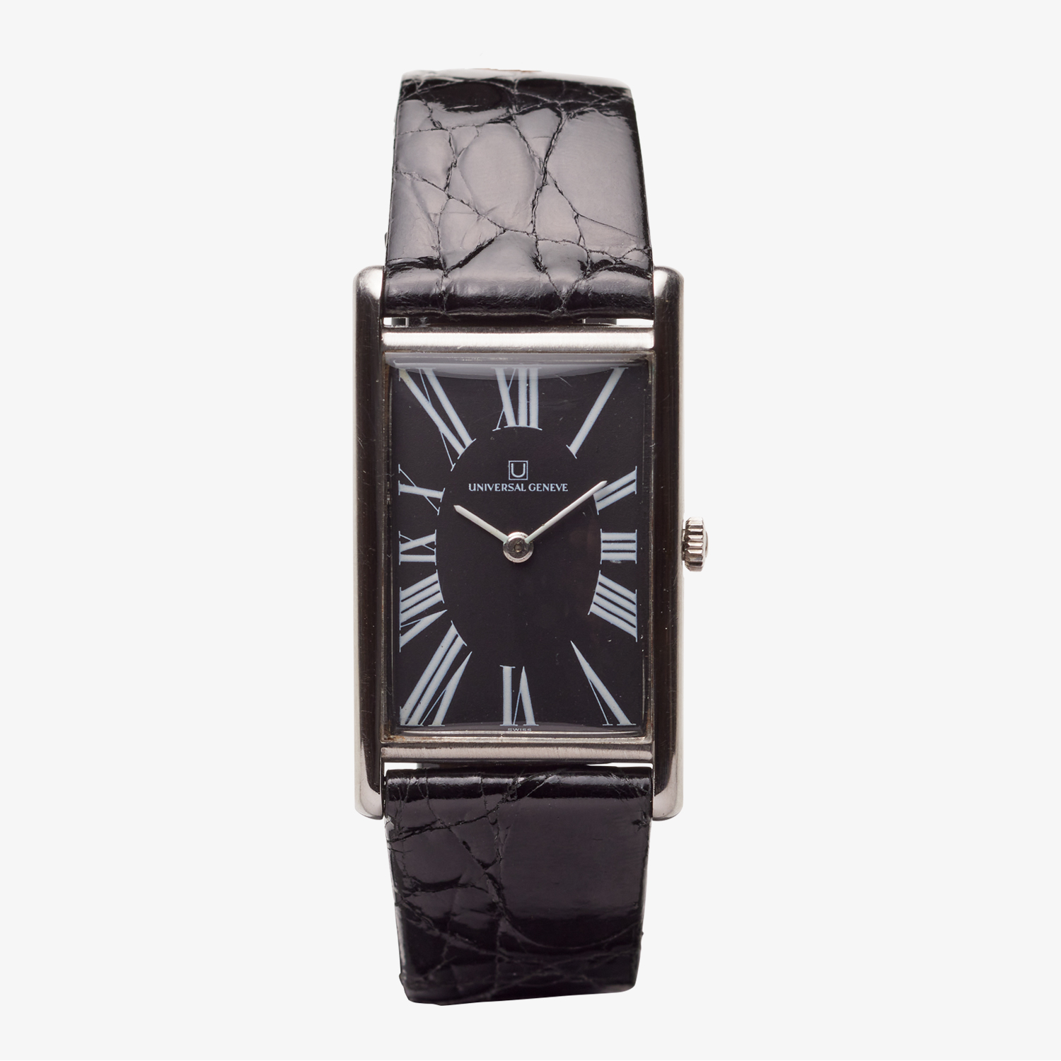 UNIVERSAL GENEVE｜RECTANGLE｜ SS｜CHARCOAL GRAY - 60's｜OTHER VINTAGE WATCH